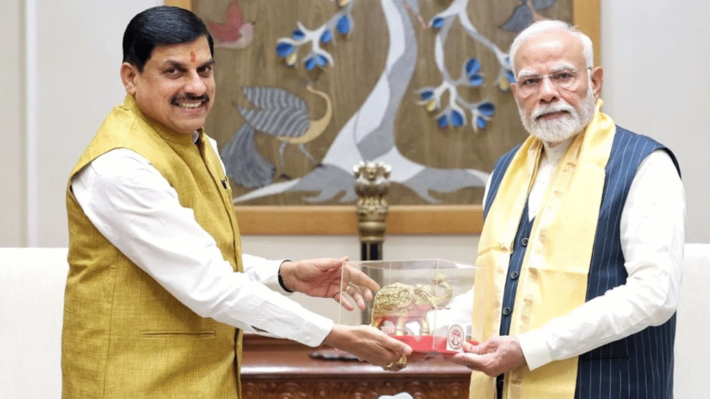 Best MP News:Chief Minister Dr. Mohan Yadav with PM Modi: