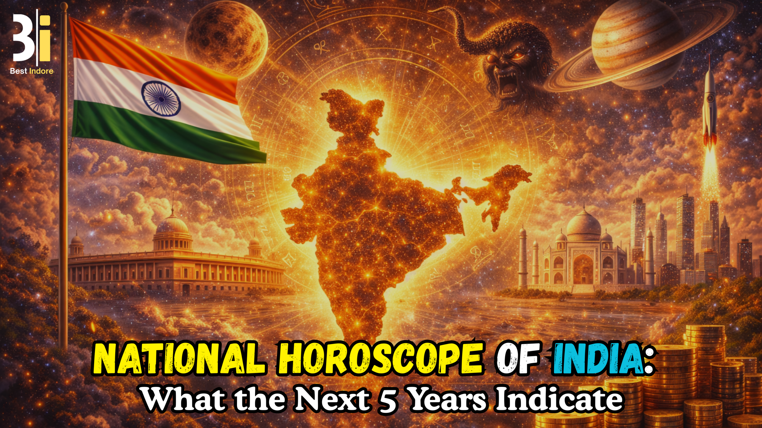 National Horoscope of India: What the Next 5 Years Indicate for Economy, Politics & Global Power
